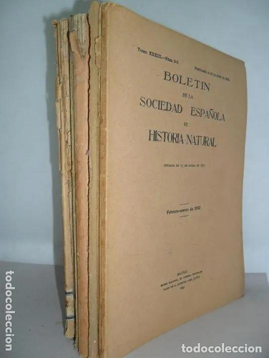 Libros: lote 31 n&uacute;meros Bolet&iacute;n de la Real Sociedad Espa&ntilde;ola de Historia Natural, 1931-33-34-35, ver descrip