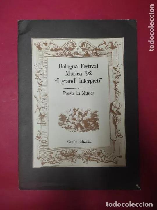 books: Bologna Festival Musica '92, Poesia in Musica, ed. Grafis - Poesia in Musica