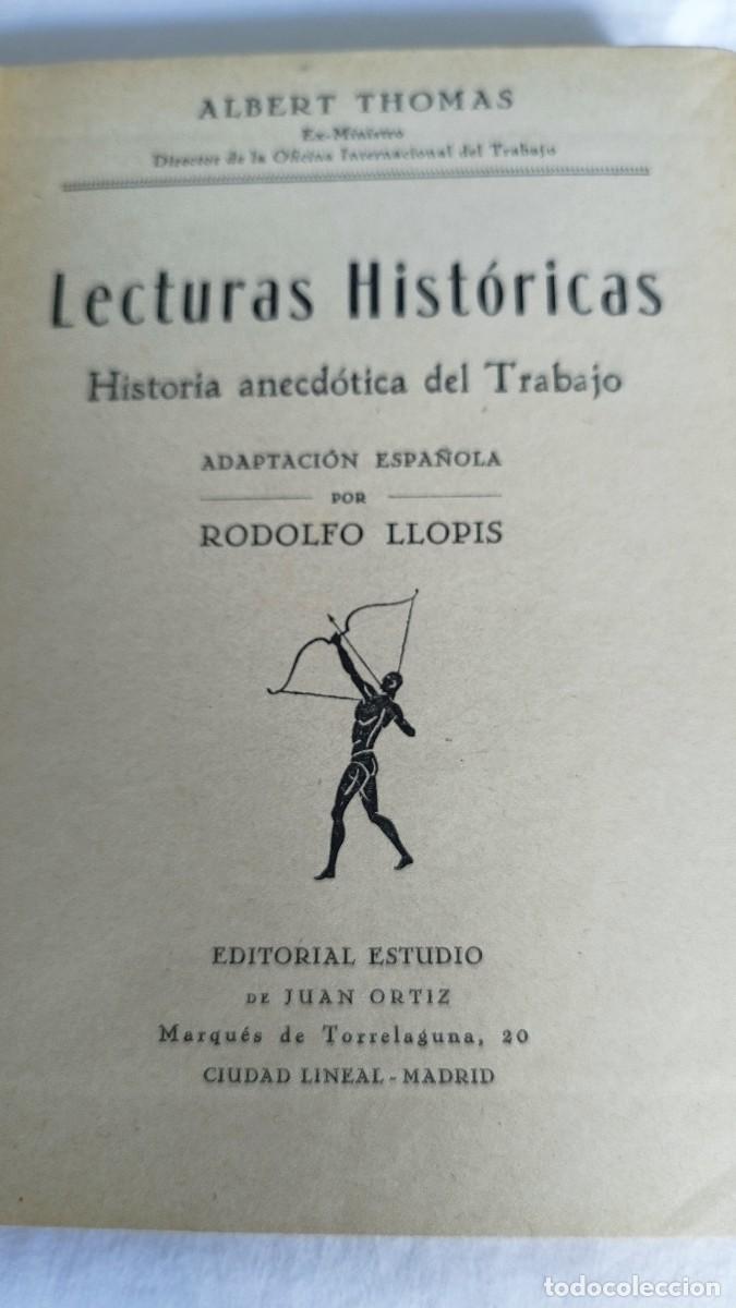 Libros: Lecturas Historicas - Albert Tomas - Foto 2