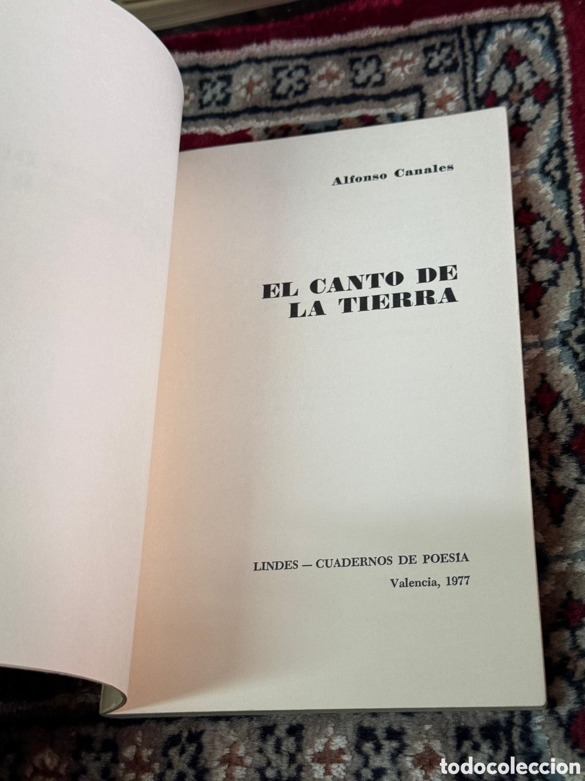 Libros: El Canto de la Tierra Alfonso Canales - Foto 2