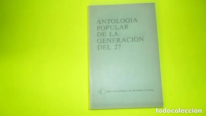 Libros: Antologia Popular De La Generacion Del 27 - unknown - Foto 1