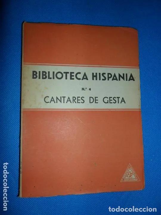 Libros: Cantares de gesta - Biblioteca Hispania - Foto 1