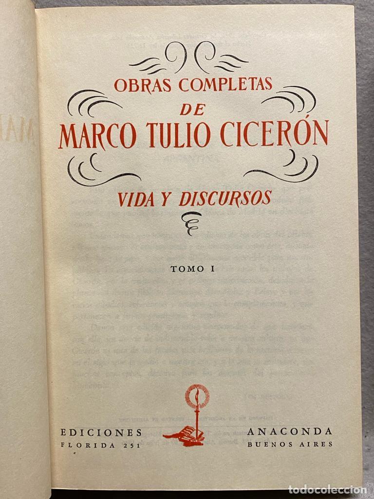 Libros: OBRAS COMPLETAS . Vida y discursos. 2 VOL. - MARCO TULIO CICER&Oacute;N. - Foto 2