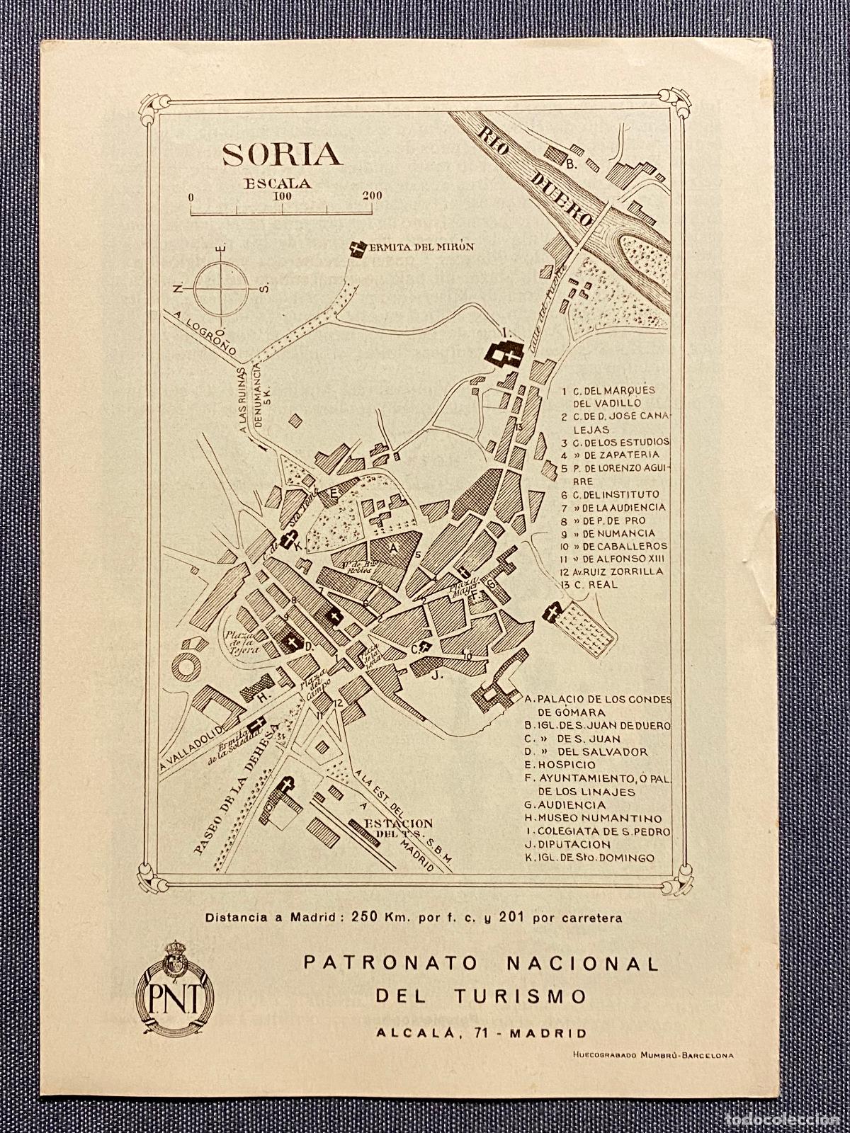 Libros: SORIA. Folleto publicitario. Plano de la ciudad. - Foto 2
