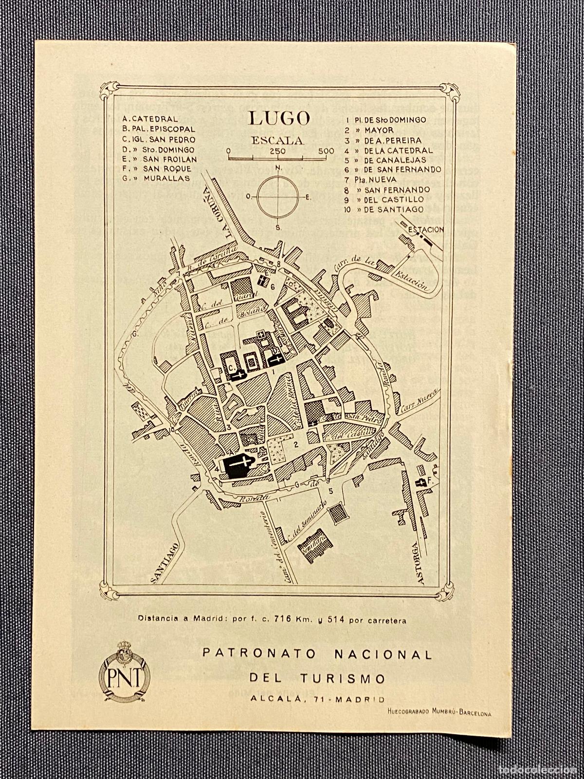 Libros: LUGO. Folleto publicitario. Plano de la ciudad. - Foto 3