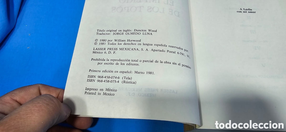 Libros: EL IMPERIO DE LOS TOPOS. WILLIAM HORWOOD . 1981 . DUNCTON WOOD - Foto 4