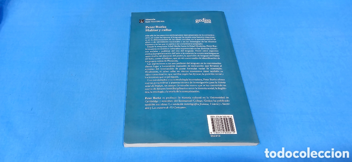 Libros: HABLAR Y CALLAR . PETER BURKE . GEDISA 2001 - Foto 3