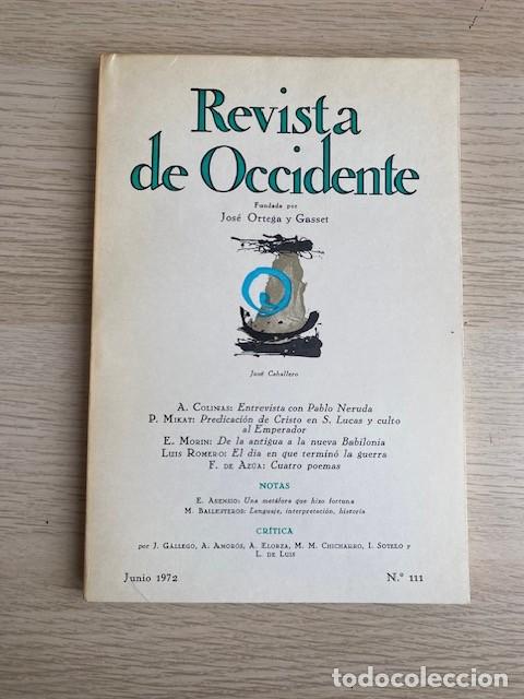 Libros: REVISTA DE OCCIDENTE N&ordm; 111 - Foto 1