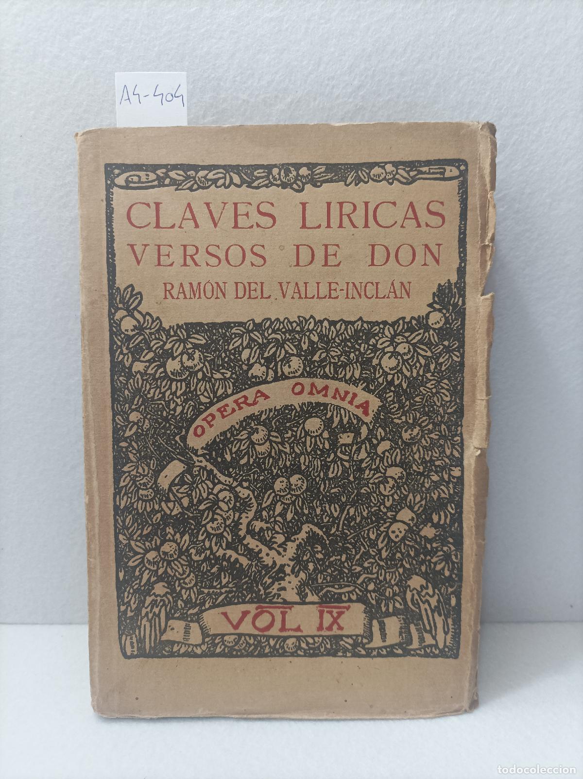 Libros: VALLE INCL&Aacute;N, Ram&oacute;n del: - Claves l&iacute;ricas. - Foto 1
