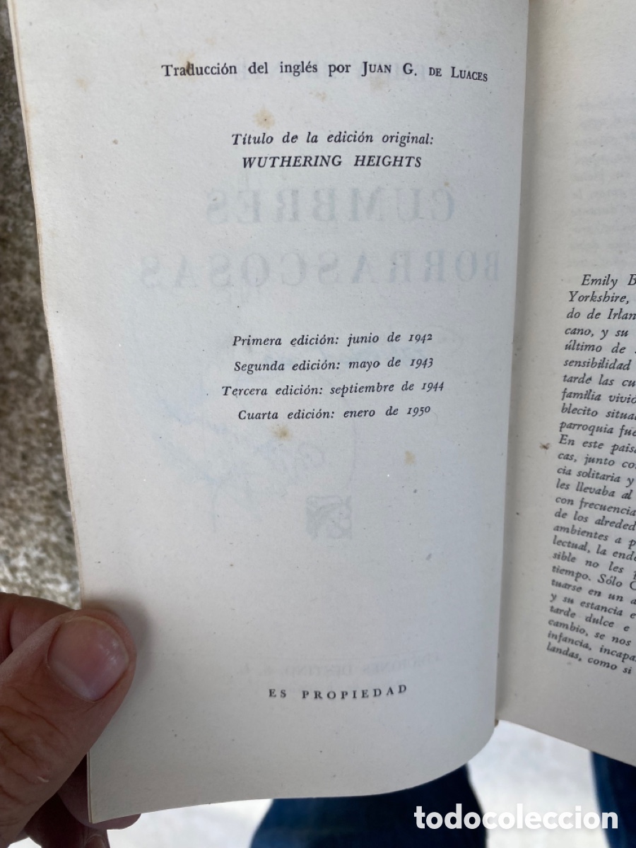 Libros: Cumbres borrascosas. 1950 - Foto 3