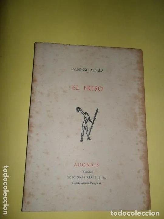 Libros: El friso - Alfonso Albal&aacute; - Foto 1