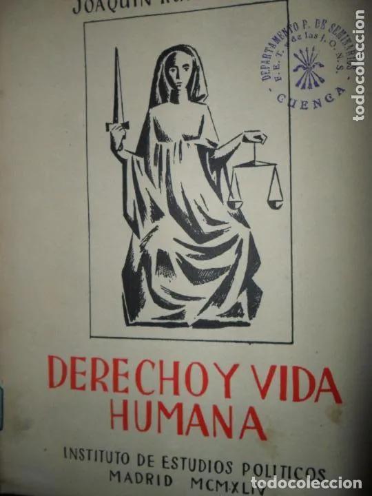Libros: Derecho y vida humana - Joaqu&iacute;n Ruiz-Gim&eacute;nez - Foto 1