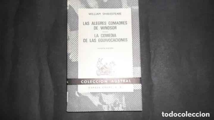 Libros: Las alegres comadres de Windsor, La comedia de las equivocaciones - Shakespeare - Foto 1