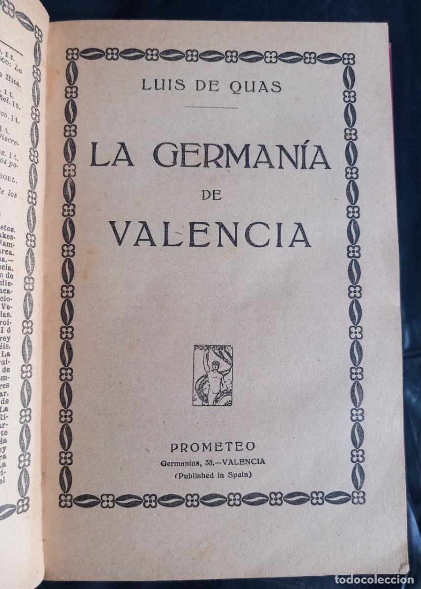 Libros: La German&iacute;a de Valencia. - DE QUAS, Luis: - Foto 5