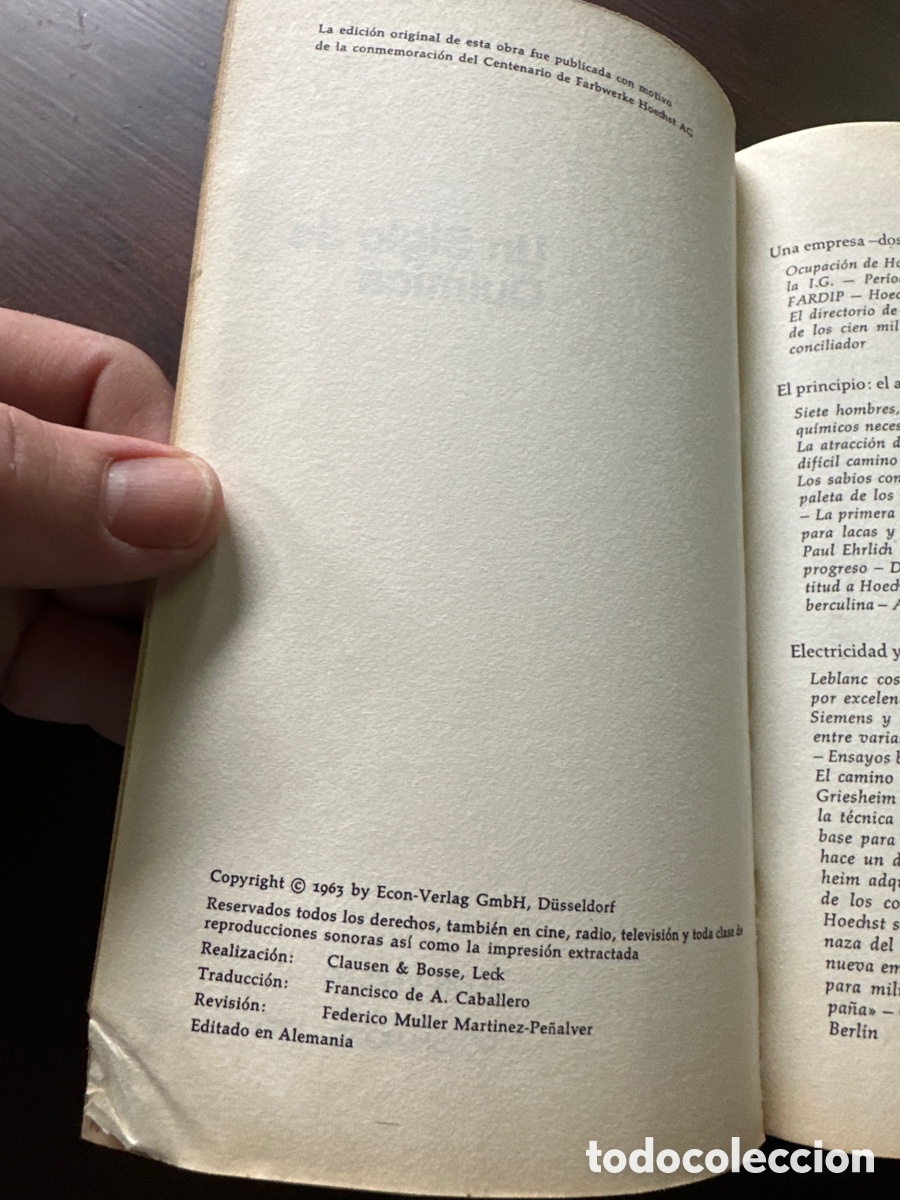 Libros: UN SIGLO DE QU&Iacute;MICA - ERNST B&Auml;UMLER - Foto 4