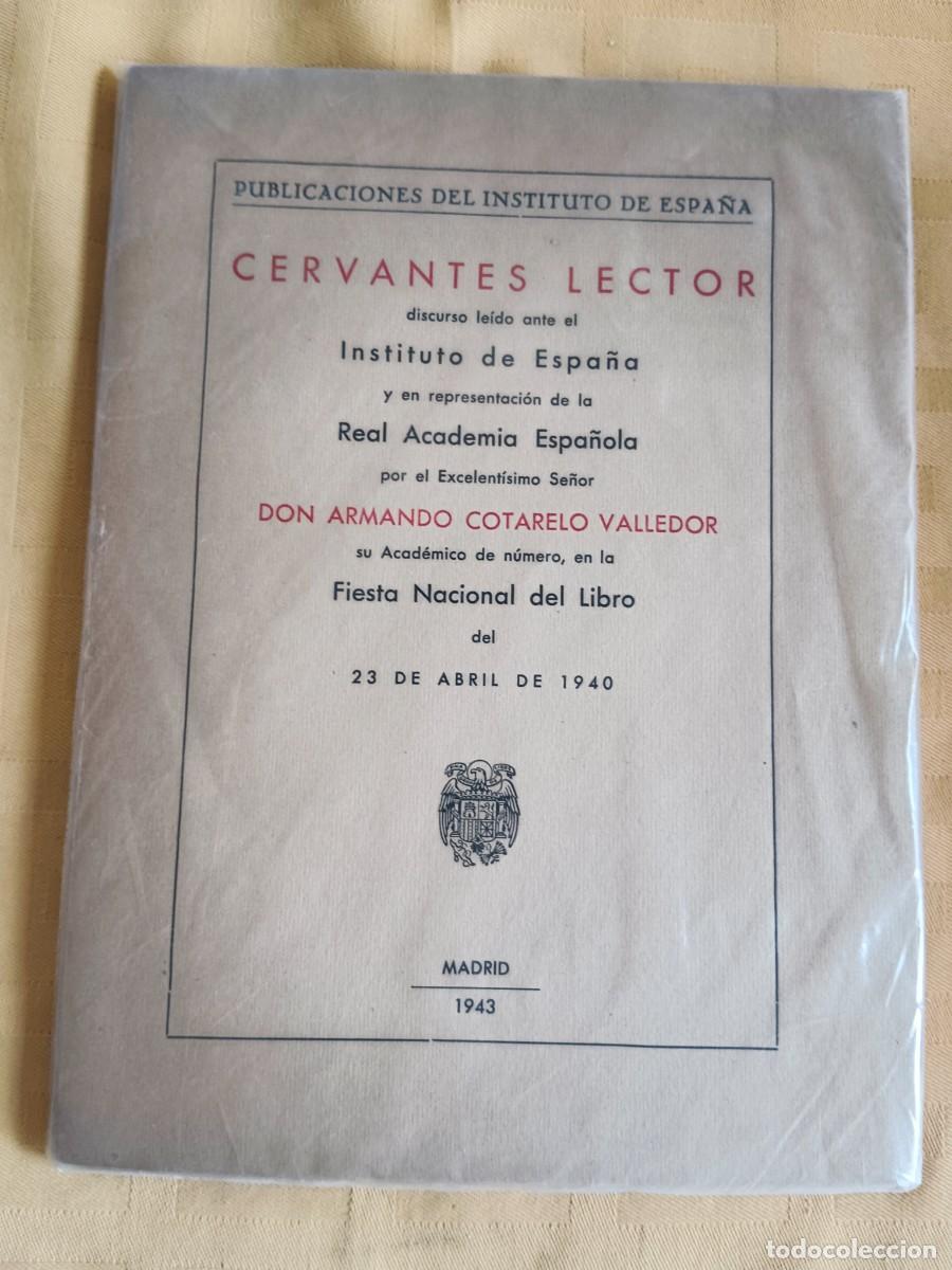Libros: CERVANTES LECTOR - Armando Cotarelo Valledor - Foto 1