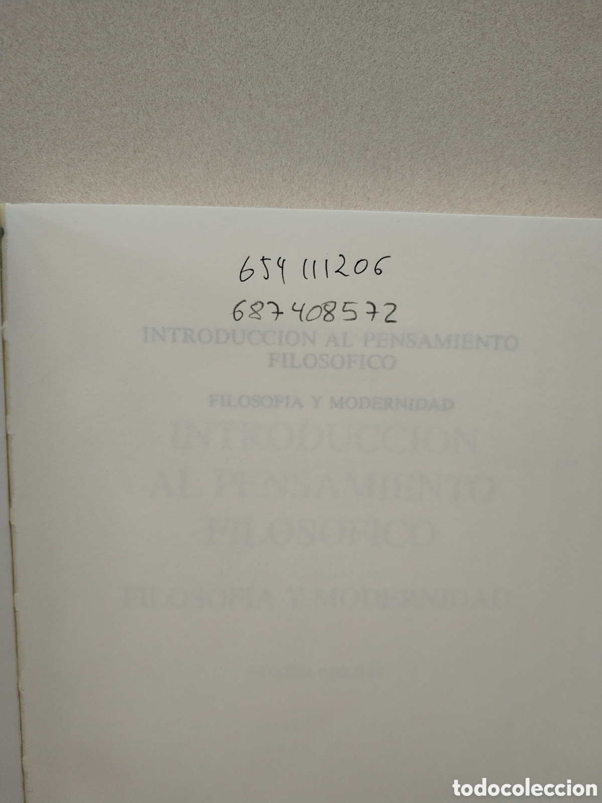 Libros: Introduccion Al Pensamiento Filosofico - Mois&eacute;s Gonz&aacute;lez - Foto 2
