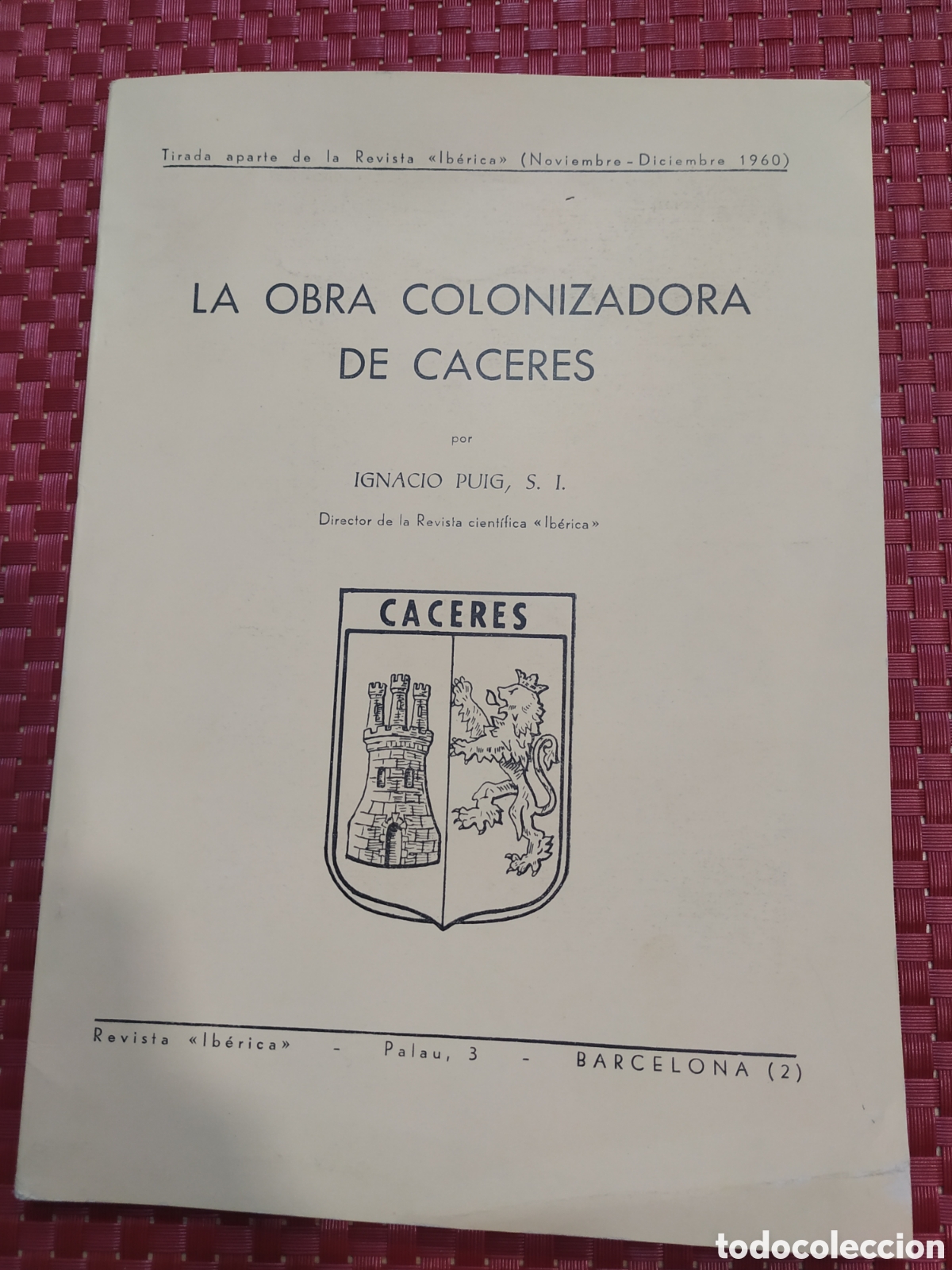 Libros: LA OBRA COLONIZADORA DE C&Aacute;CERES. IGNACIO PUIG - Foto 1