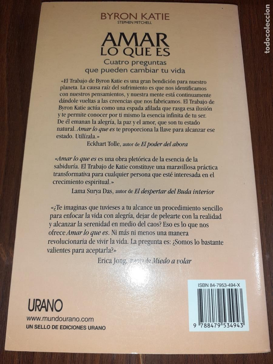 Libros: AMAR LO QUE ES � NUEVA ESPIRITUALIDAD - BYRON KATIE - Foto 2