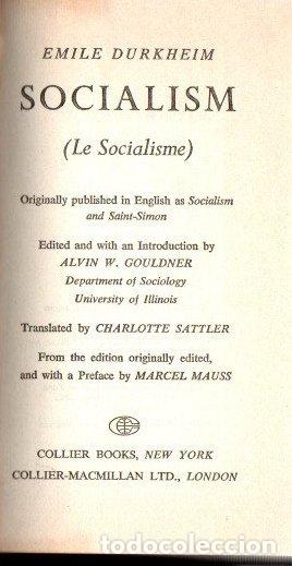 Libros: Socialism - Durkheim, Emile - Foto 1