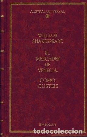 Libros: EL MERCADER DE VENECIA COMO GUSTEIS - WILLIAM SHAKESPEARE - Foto 1