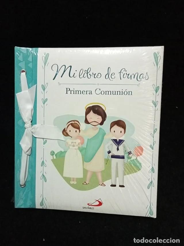 Libros: Mi libro de firmas. Primera Comuni&oacute;n (azul) - SAN PABLO - PRECINTADO - Foto 1