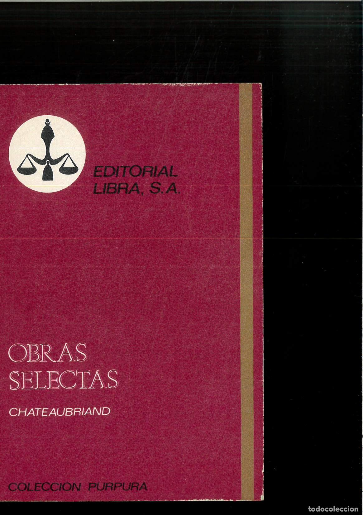 Libros: OBRAS SELECTAS - CHATEAUBRIAND - Foto 1
