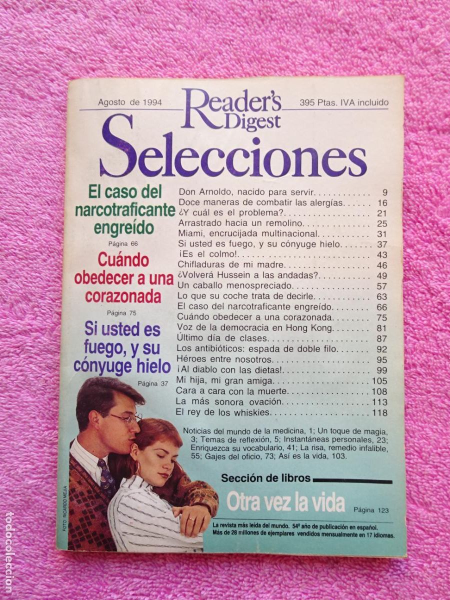Libros: cuando obedecer una corazonada selecciones agosto 1994 readers digest - Foto 1