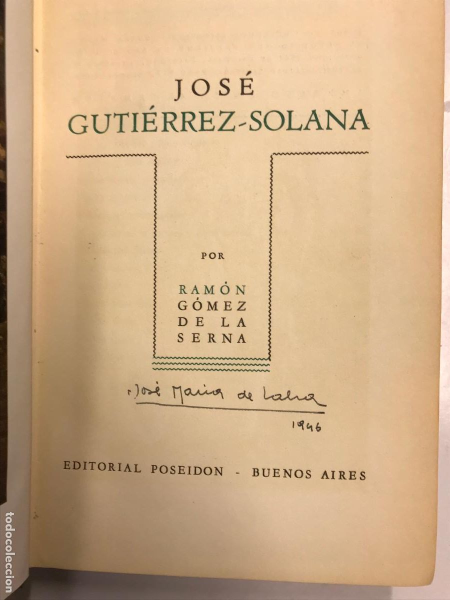Libros: JOS&Eacute; GUTIERREZ SOLANA. (PRIMERA EDICI&Oacute;N: - RAM&Oacute;N G&Oacute;MEZ DE LA SERNA. - Foto 3