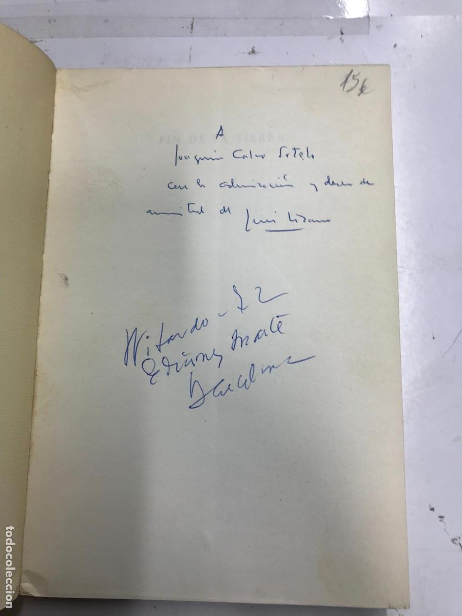 Libros: FIN DE LA TIERRA. (DEDICATORIA DEL AUTOR). - JES&Uacute;S LIZANO. - Foto 2