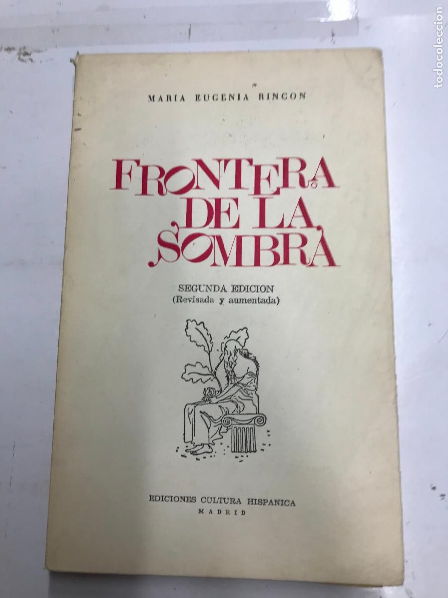 Libros: FRONTERA DE LA SOMBRA. (DEDICATORIA DE LA AUTORA). - MAR&Iacute;A EUGENIA RINC&Oacute;N. - Foto 1