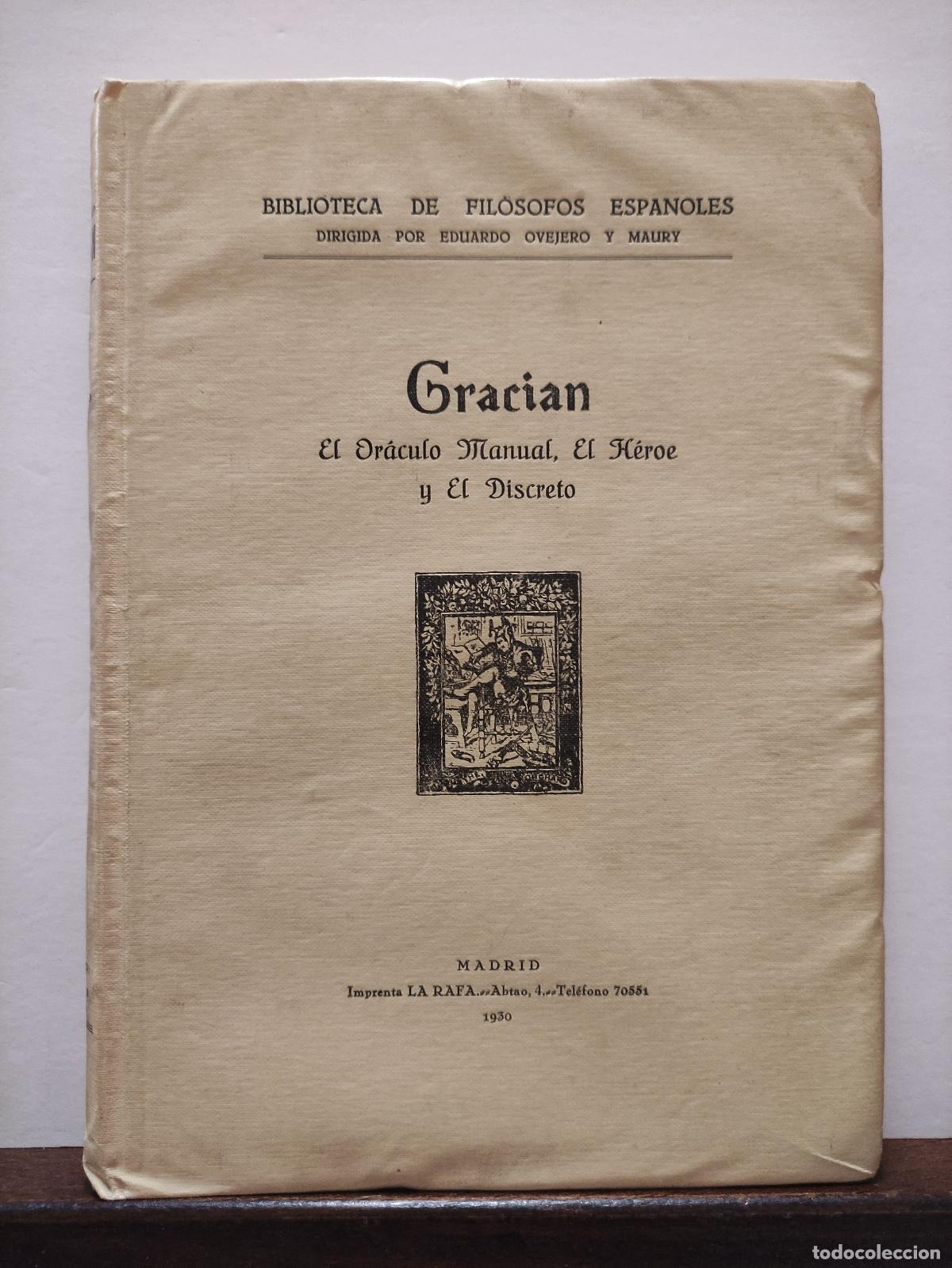Libros: EL ORACULO MANUAL - EL HEROE - EL DISCRETO - BALTASAR GRACIAN - Foto 1