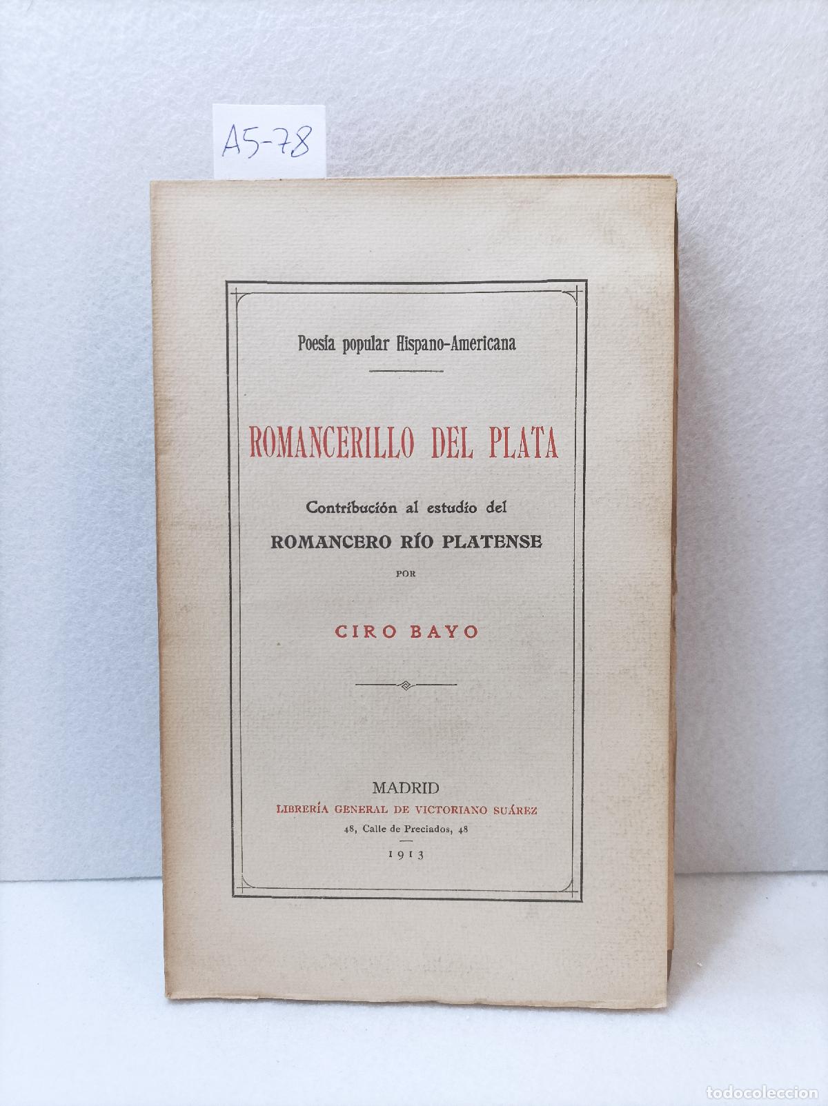 Libros: BAYO, Ciro: - Romancerillo del plata. - Foto 1