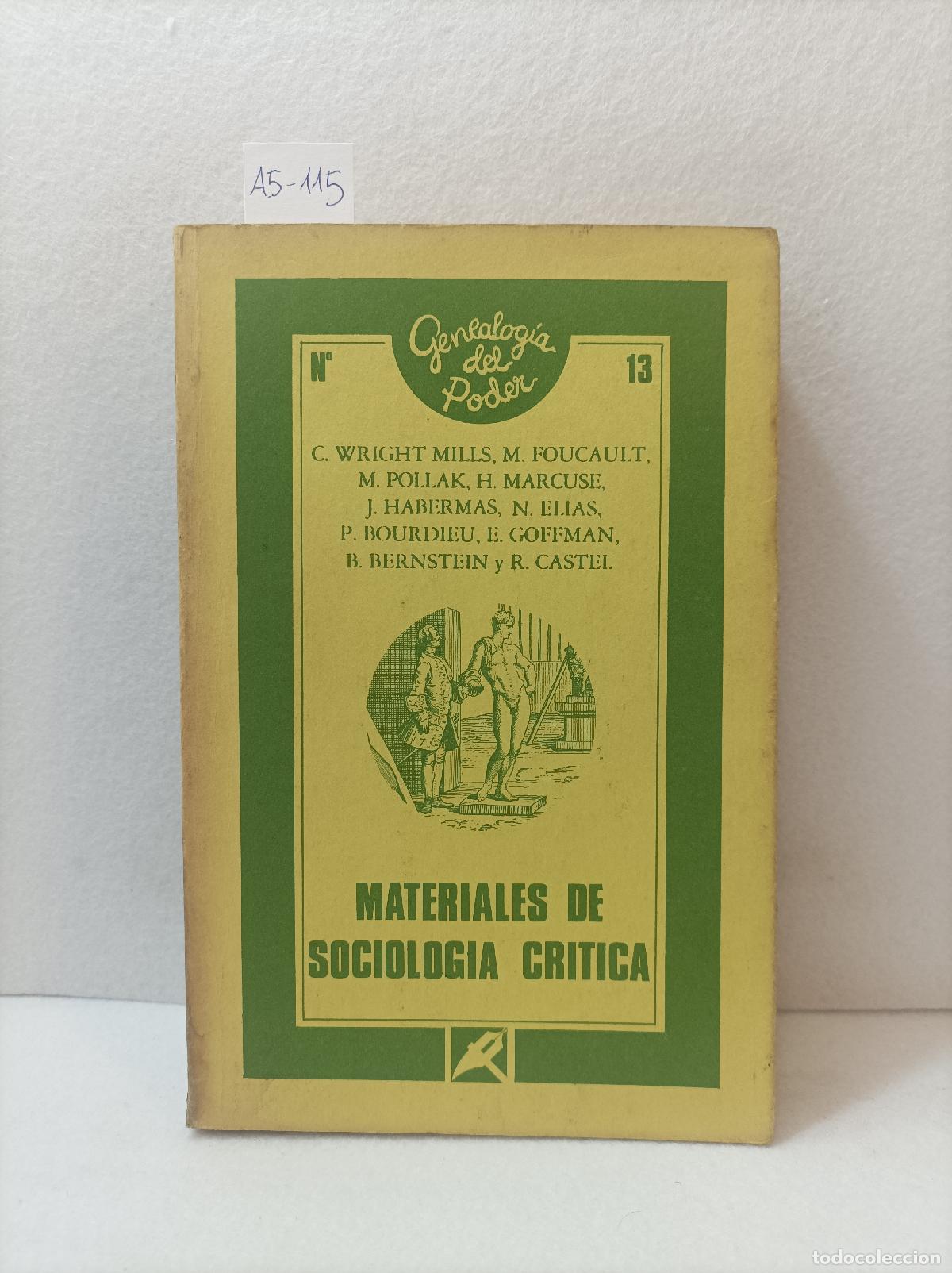 Libros: A.A. V.V.: - Materiales de sociolog&iacute;a cr&iacute;tica. - Foto 1