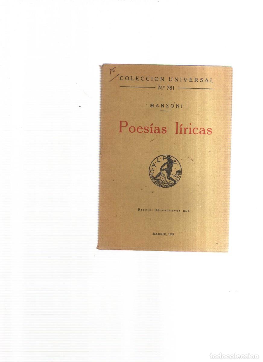 Livres: POESIAS LIRICA COLECCION UNIVERSAL N,781