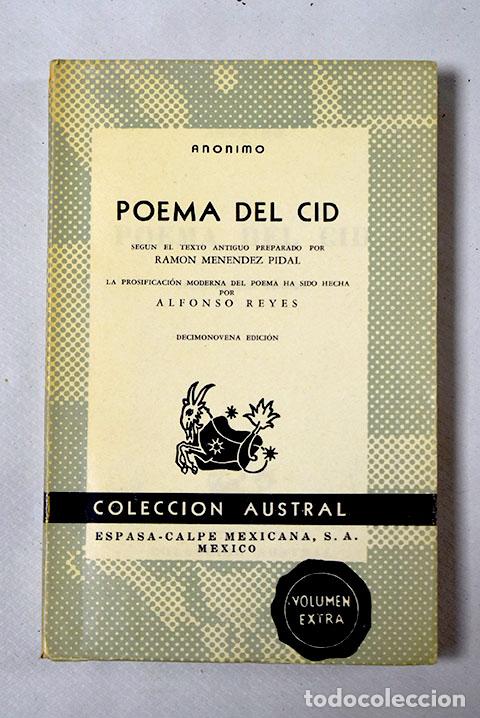 Libros: Poema del Cid: : Espasa-Calpe. - Foto 1