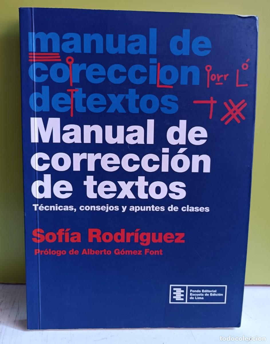 Livros em segunda m&atilde;o: Manual de correccion de textos. T&eacute;cnicas consejos y apuntes de clases - Sof&iacute;a Rodr&iacute;guez