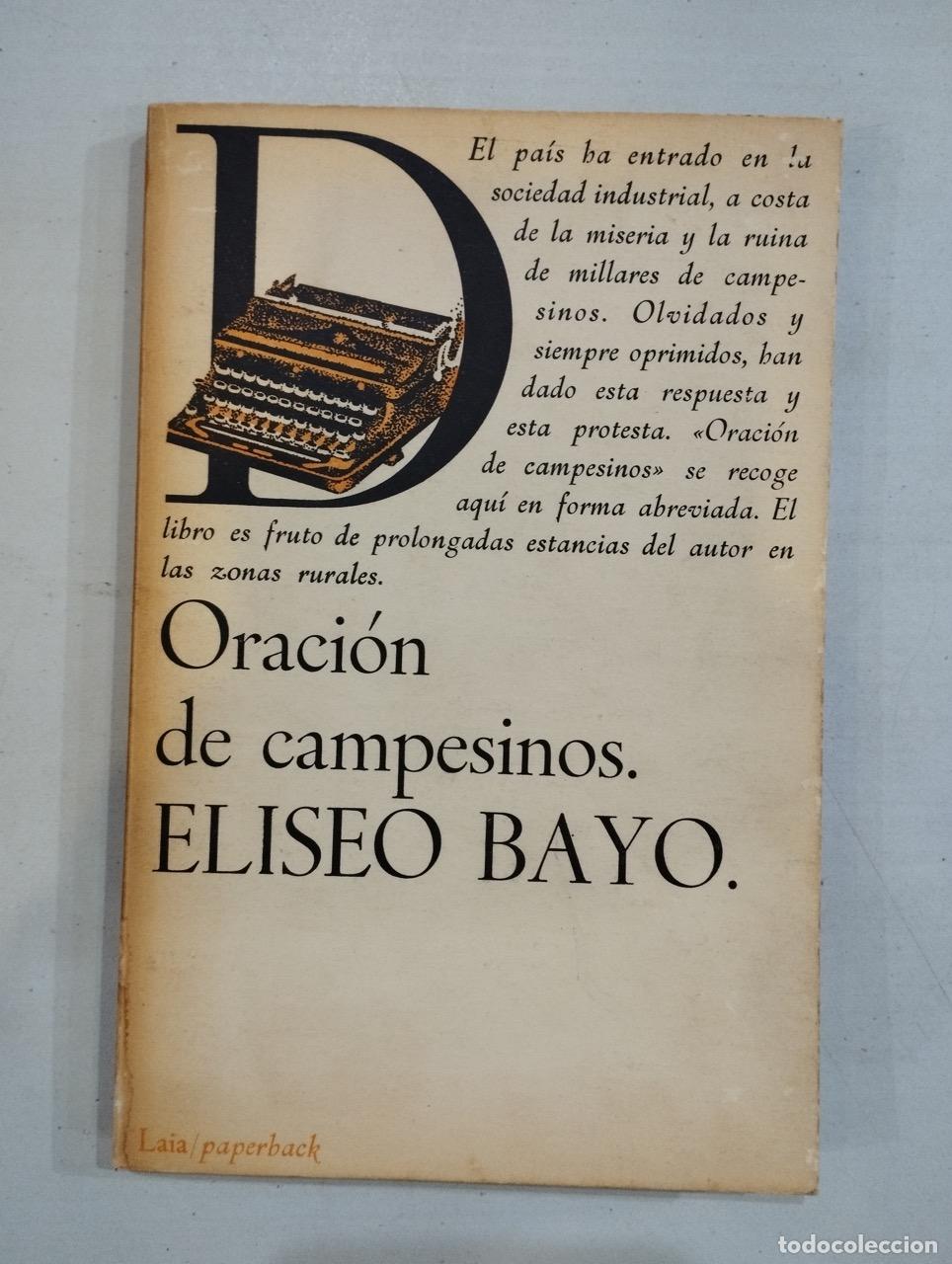 Libros: Eliseo Bayo - Oraci&oacute;n de campesinos - Foto 1