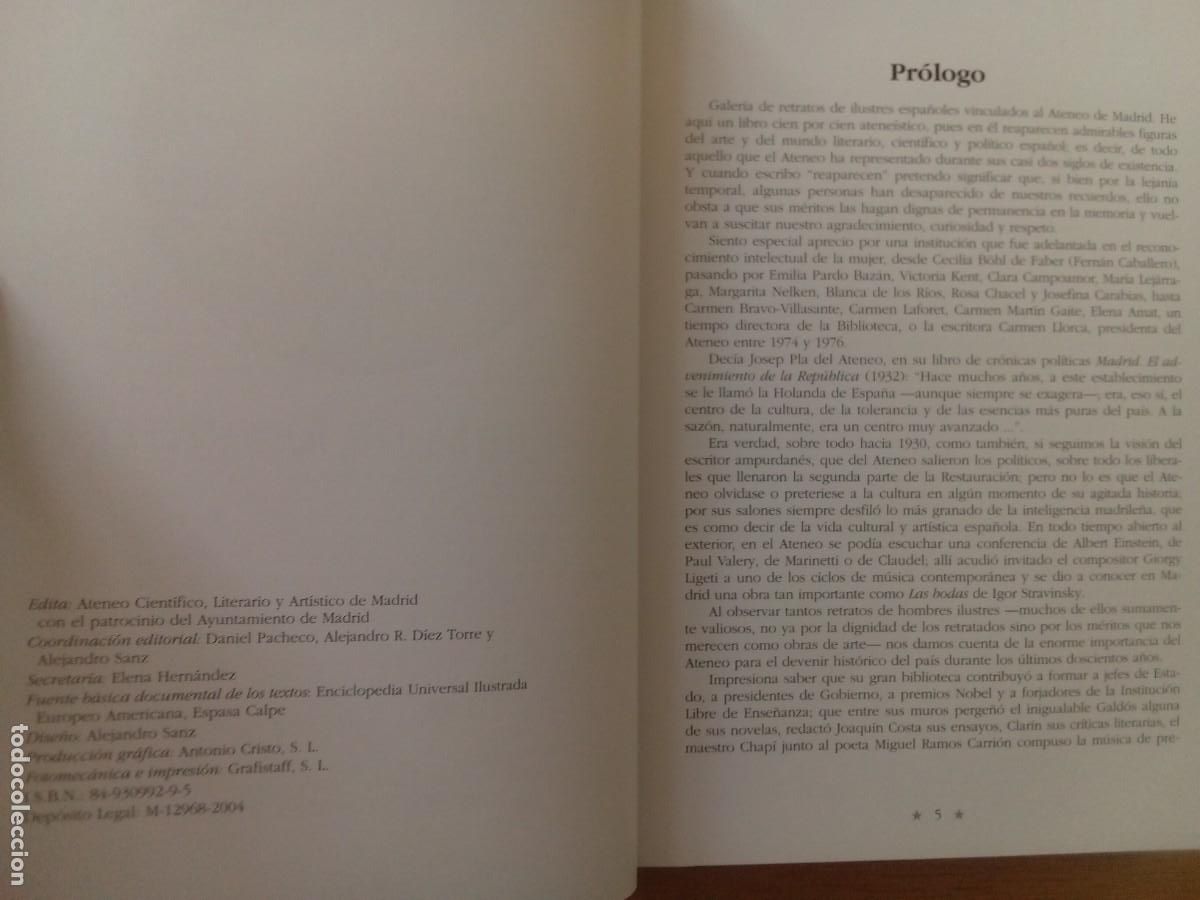 Libros: Galer&iacute;a de retratos. Ateneo de Madrid - Foto 3