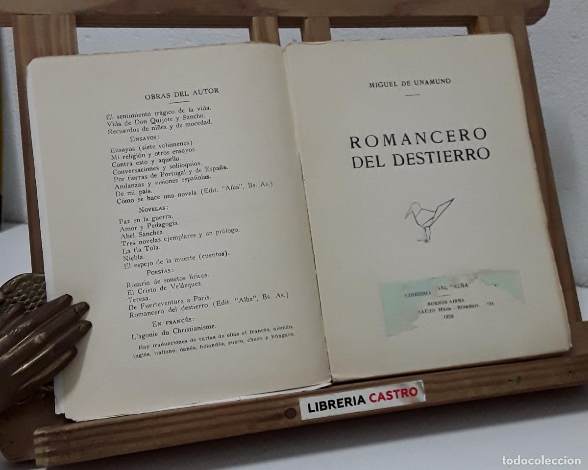 Libros: Romancero del Destierro - Miguel de Unamuno. - Foto 2