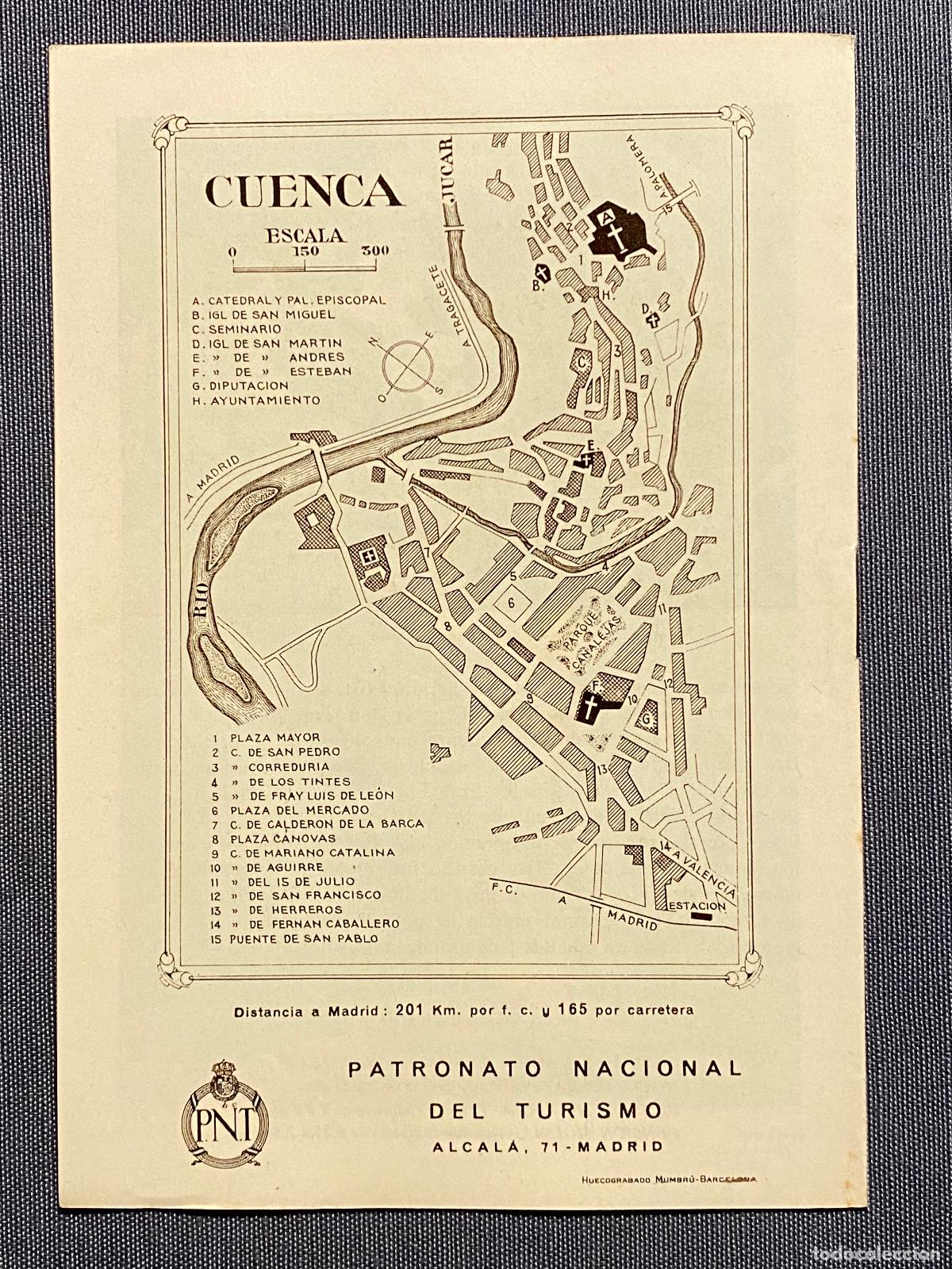 Libros: CUENCA. Folleto publicitario. Plano de la ciudad. - Foto 3