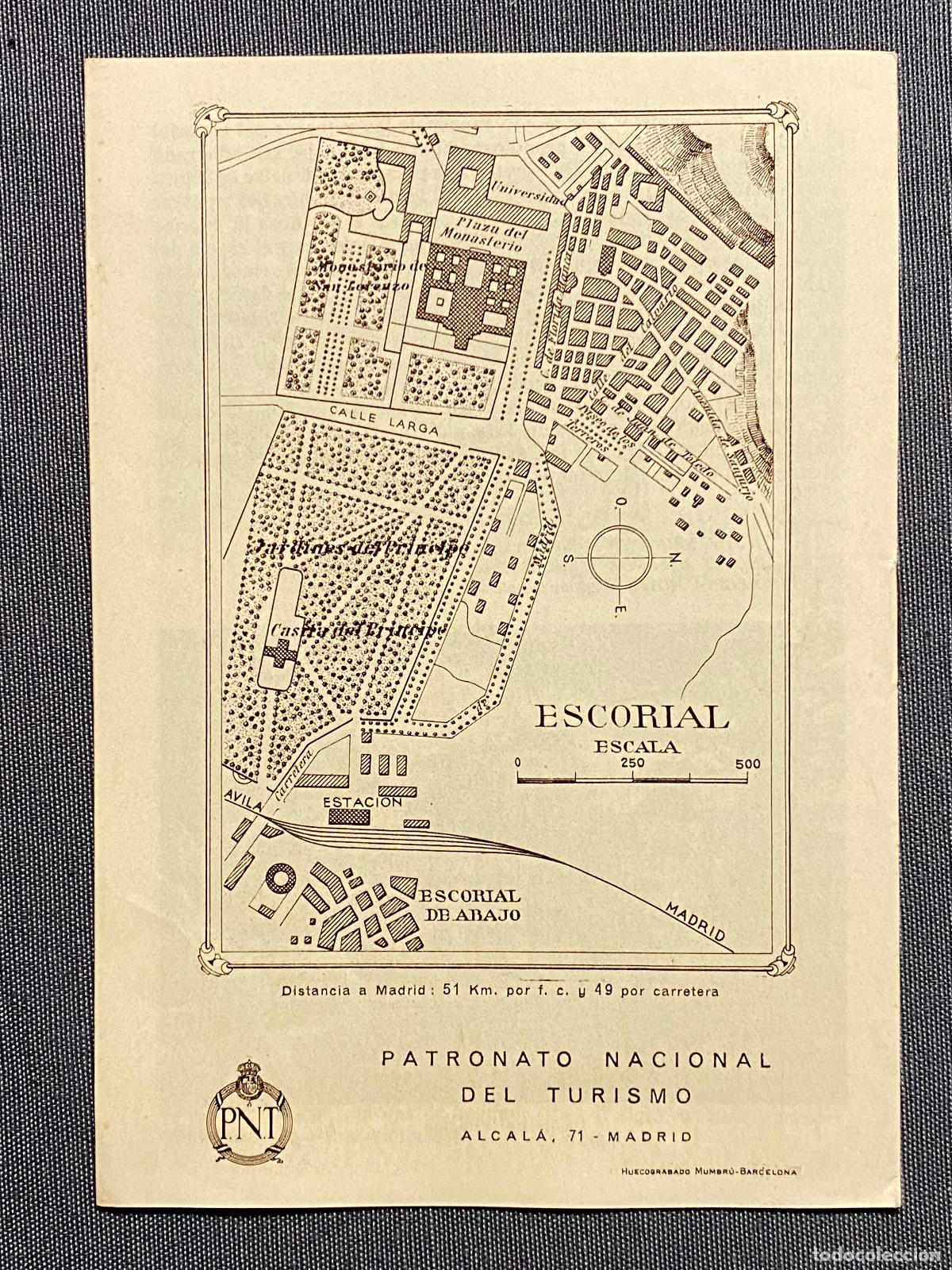 Libros: ESCORIAL. Folleto publicitario. Plano de la ciudad. - Foto 3