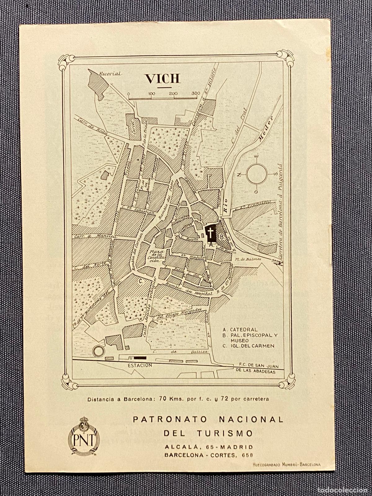 Libros: VICH. Folleto publicitario. Plano de la ciudad. - Foto 3
