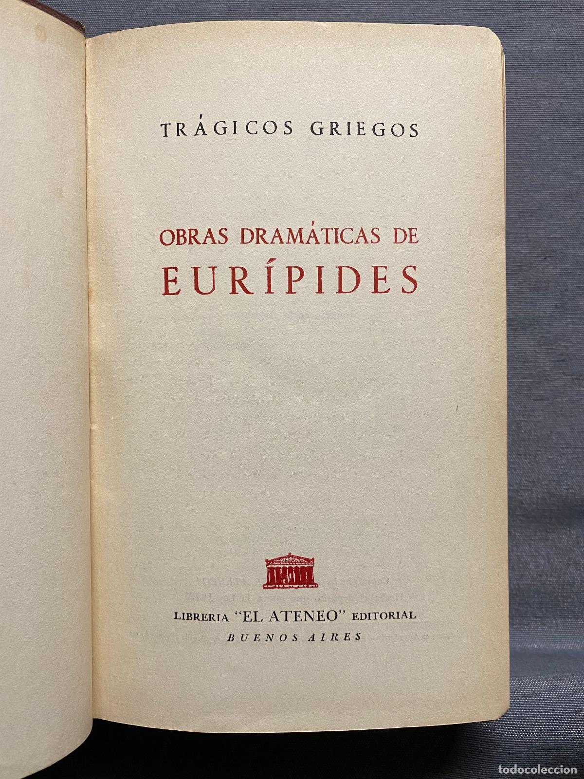 Libros: OBRAS DRAM&Aacute;TICAS. - EUR&Iacute;PIDES. - Foto 2