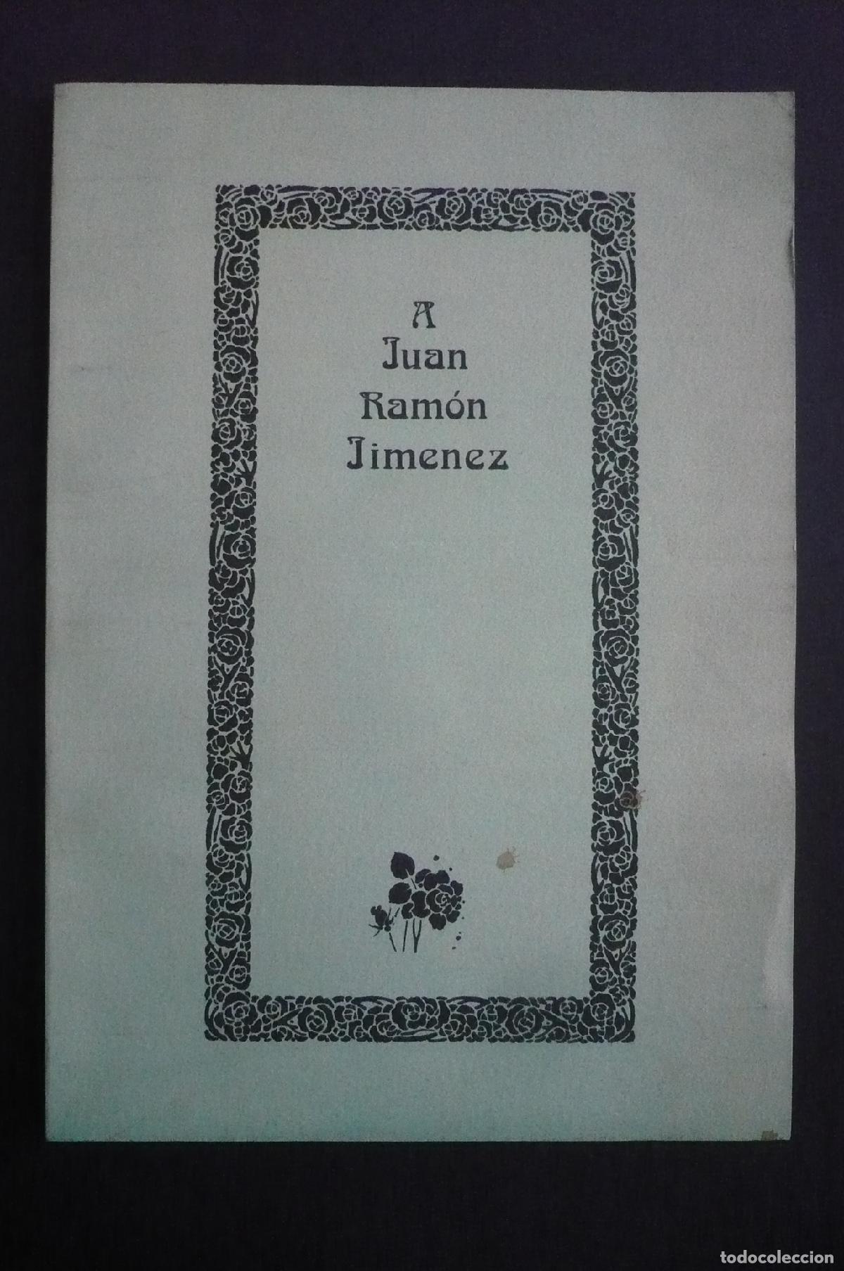 Libros: A JUAN RAM&Oacute;N JIMENEZ. - Foto 1