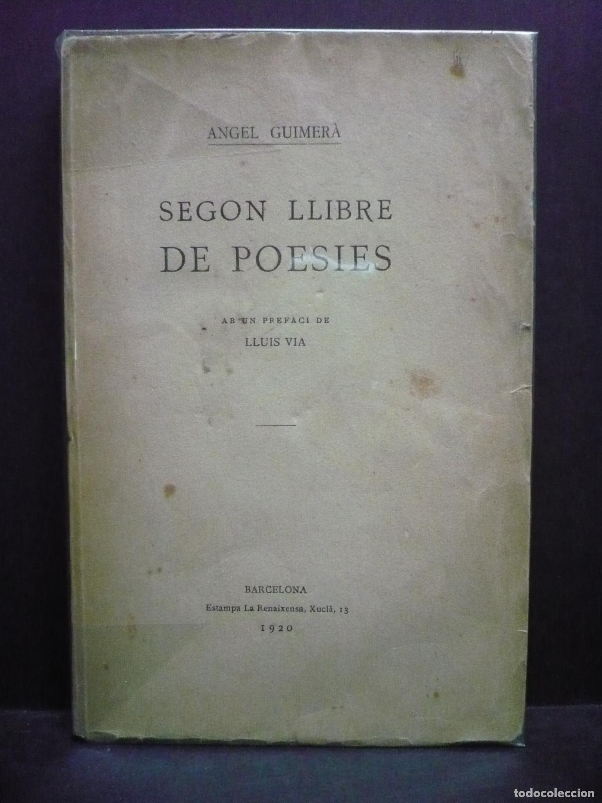 Libros: SEGON LLIBRE DE POESIES. - GUIMERA, ANGEL. - Foto 1