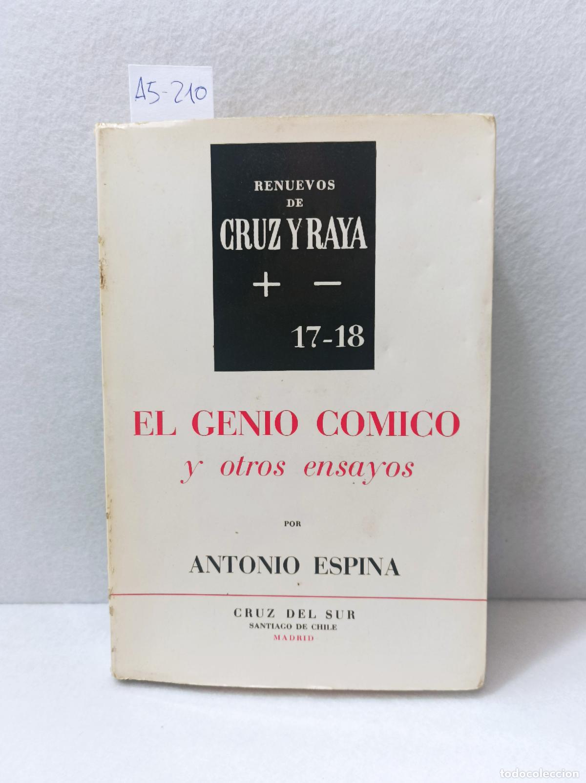Libros: ESPINA, Antonio: - El genio c&oacute;mico y otros ensayos. - Foto 1
