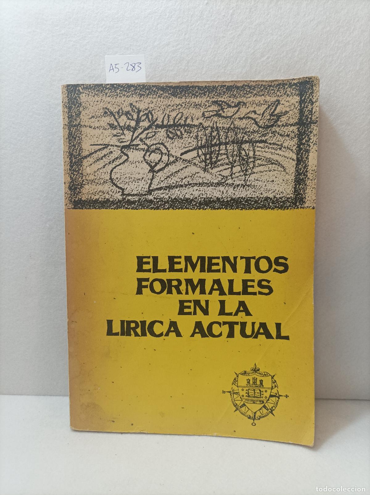 Libros: V.V. A.A.: - Elementos formales en la l&iacute;rica actual. - Foto 1
