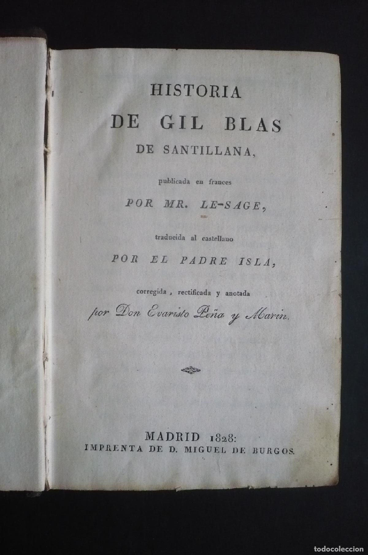 Libros: HISTORIA DE GIL BLAS DE SANTILLANA. - LE-SAGE, MR. - Foto 1