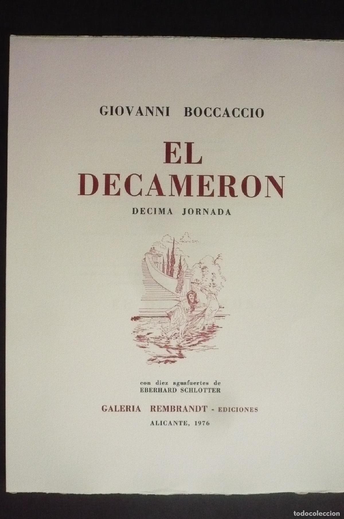Libros: EL DECAMER&Oacute;N. - BOCCACCIO, GIOVANNI; SCHLOTTER, EBERHARD. - Foto 8